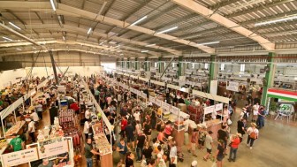 Imagem área do Pavilhão da Agricultura Familiar na 23ª Expoagro Afubra